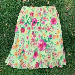 NYCC y2k vintage midi length floral skirt